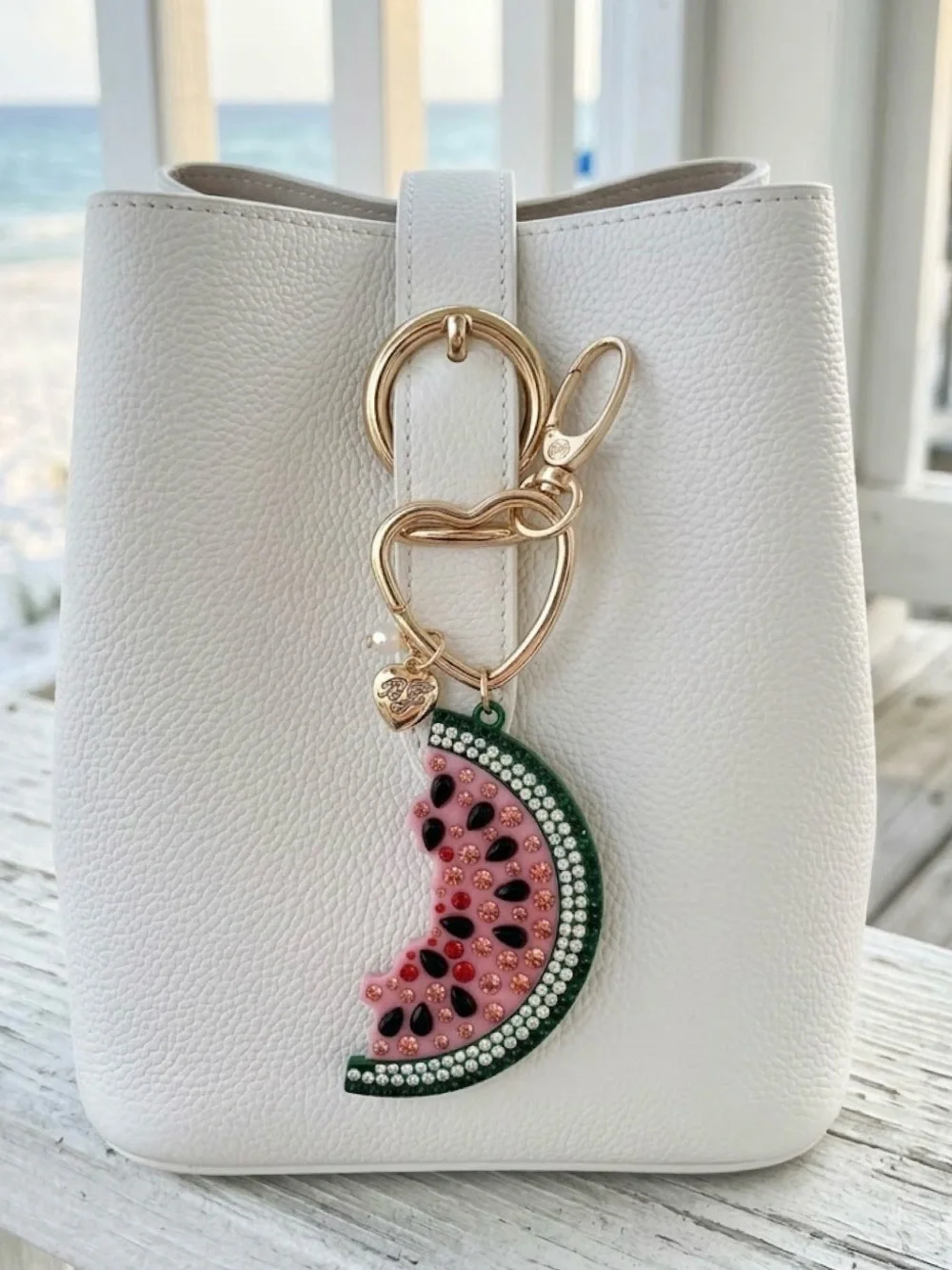 Betsey Johnson Crystal “Watermelon” Keychain or Bag Fob (NWT)